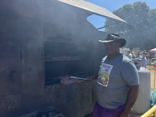 Cooking at the Island Que Smokers smoker